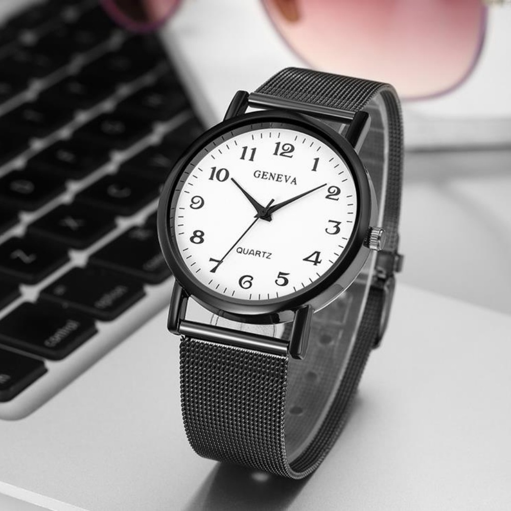 ⌚️NEW⌚️ Unisex Luxury Stainless Steel Quartz Watch - Picture 3 of 5